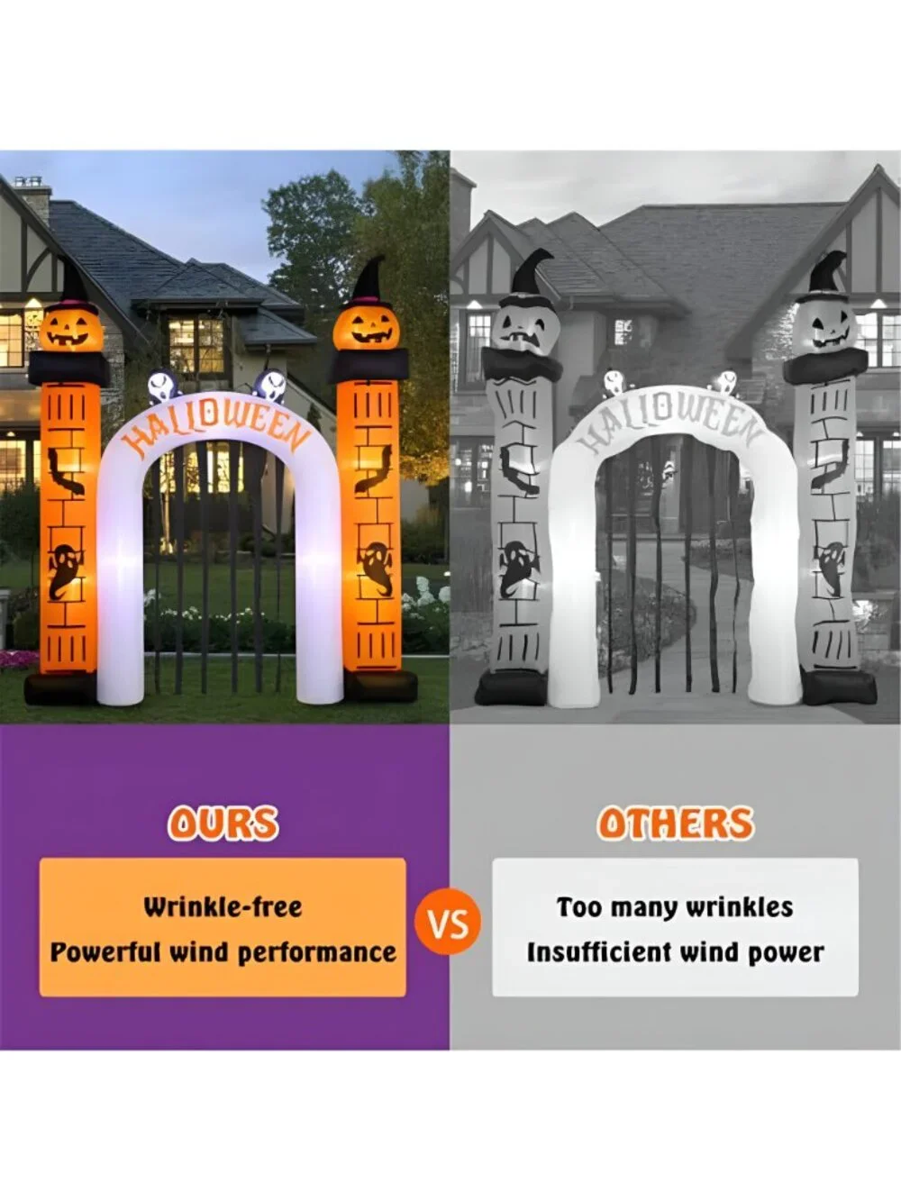 11 FT(H) x 10 FT(L) Giant Halloween Inflatables Archway, Halloween Inflatable,